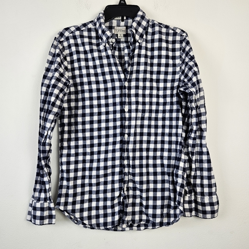 J.CREW Men's Plaid Slim Untucked Shirt Size Small